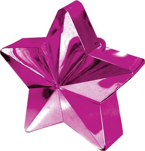 AMSCAN Obciążnik ciężarek do balonów gwiazda magenta 150g