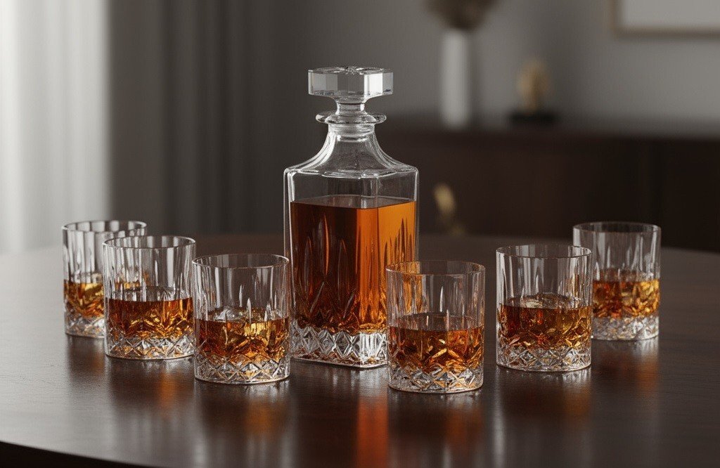Zestaw do whisky karafka + 6 szklanek Opera