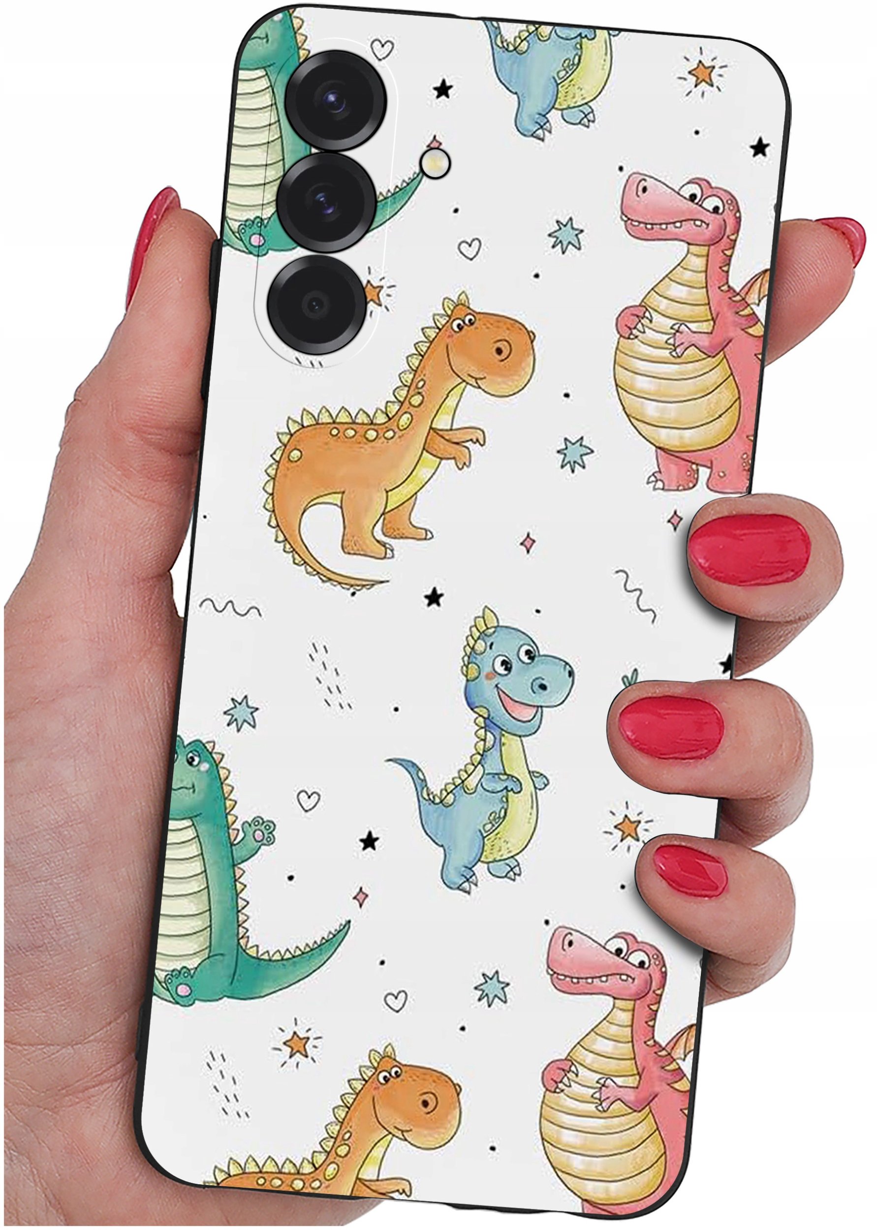 ETUI do Samsung A26 5G | WZORY | SILIKONOWE MATT CASE + SZKŁO 9H