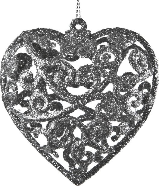 Witek Home 6x Bombka srebrna serce