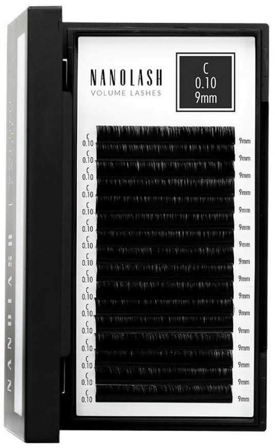 Zestaw sztuczne rzęsy Nanolash VOLUME LASHES Doczepy 9 mm