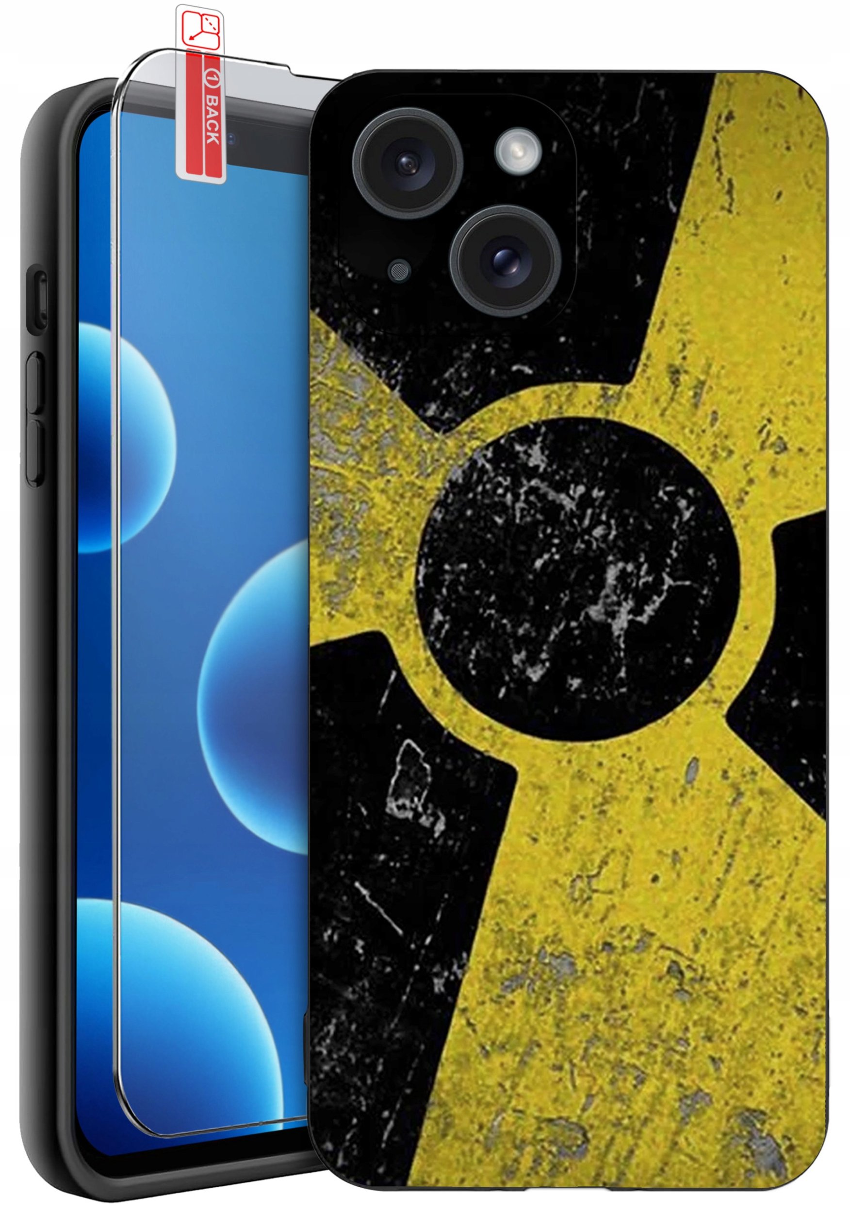 ETUI do iPhone 13 | 14 | WZORY | SILIKONOWE MATT CASE + SZKŁO 9H