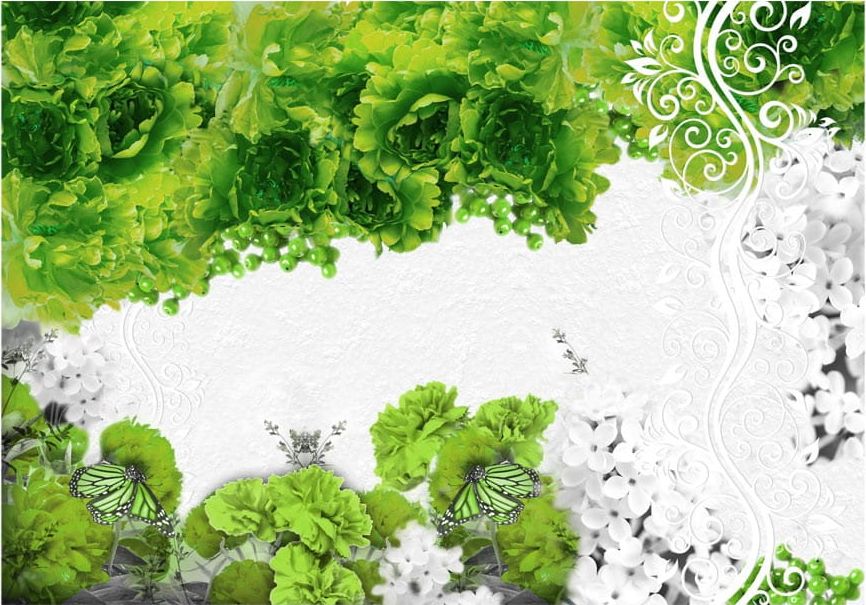 DecoNest Fototapeta - Kolory wiosny: zielony - 350X245