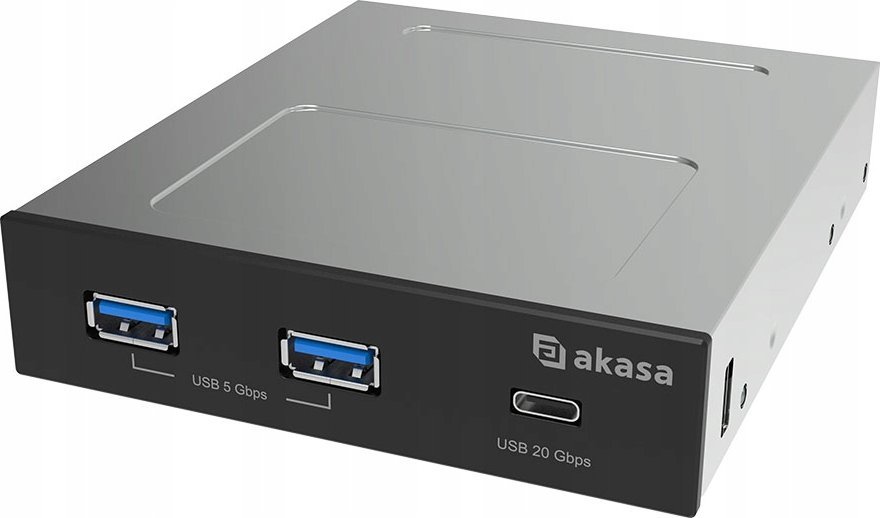 Akasa AKASA USB přední panel USB-C a dual USB-A porty, 3.5'' PC bay