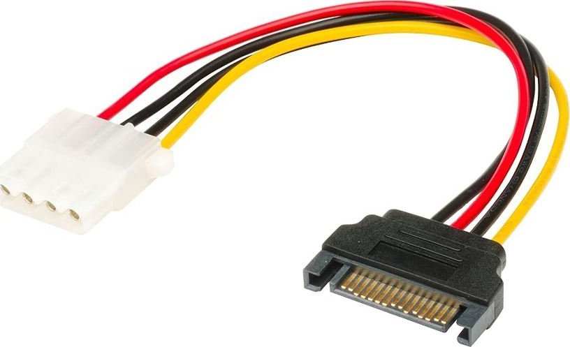 Akasa Molex - SATA, 0.15m, Wielokolorowy (AK-CBPW03-KT02)