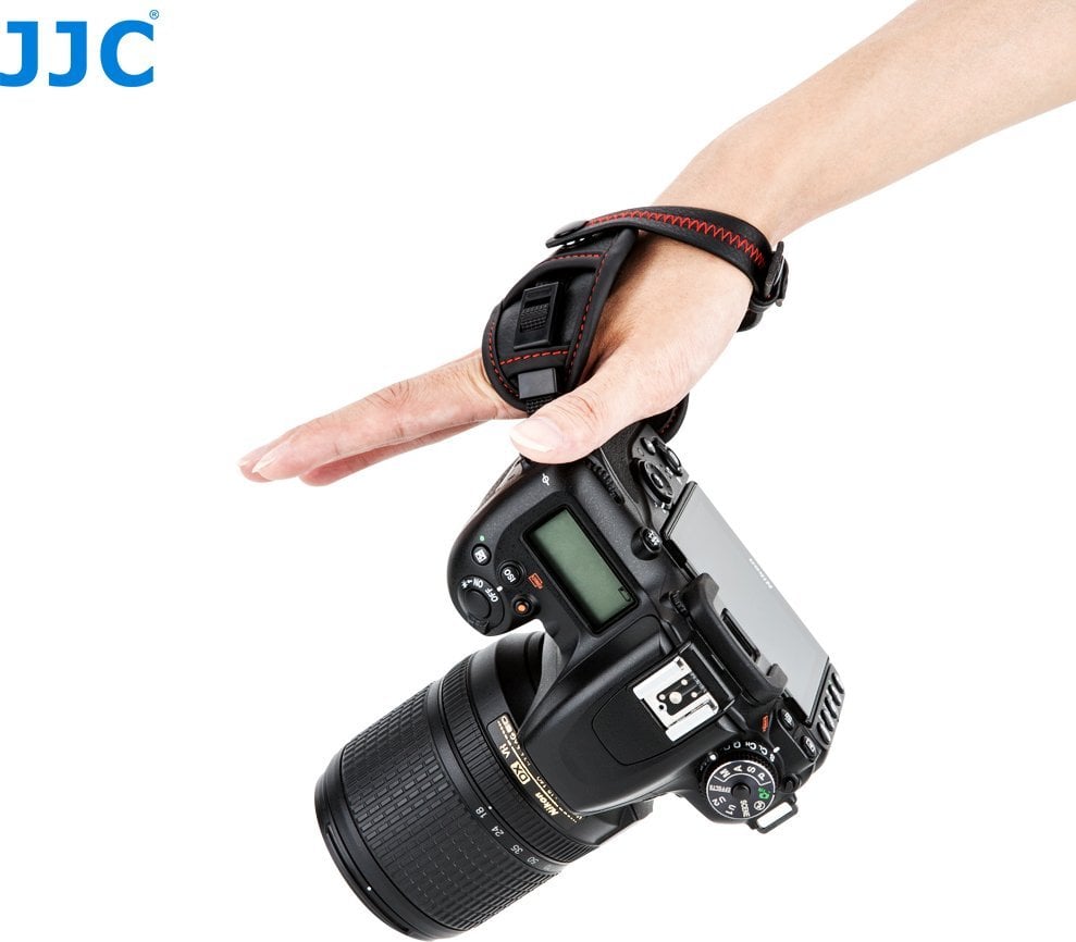 JJC Pasek nadgarstkowy / Grip JJC HS-PRO1P Czerwony z podstawką na aparat