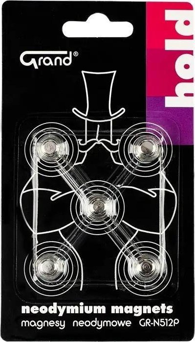 Grand Magnesy neodymowe z uchwytem 12mm 5szt GRAND