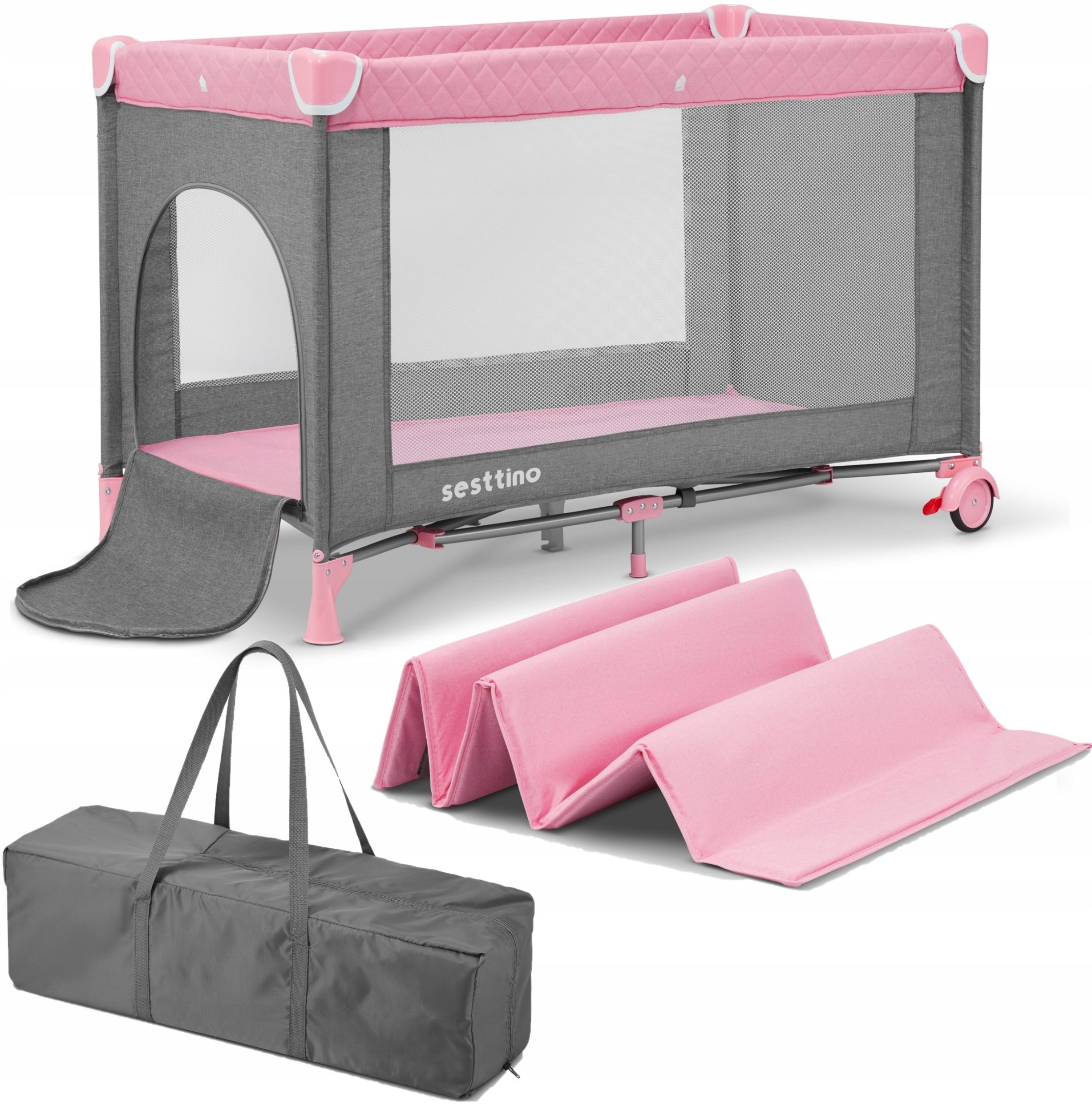 ŁÓŻECZKO TURYSTYCZNE SESTTINO LIA PINK