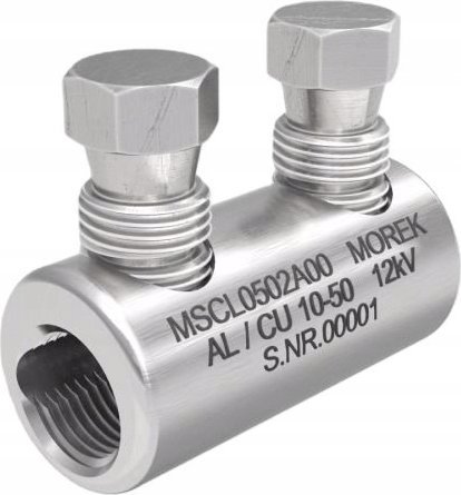 MOREK Złączka śrubowa MSCL50 Al/Cu 10-50mm² 12kV 2xśruba aluminiowa zrywalna MSCL0502A00