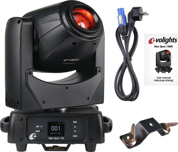 Evolights EVOLIGHTS NEO SPOT 130W głowica ruchoma LED oświetlenie sceniczne