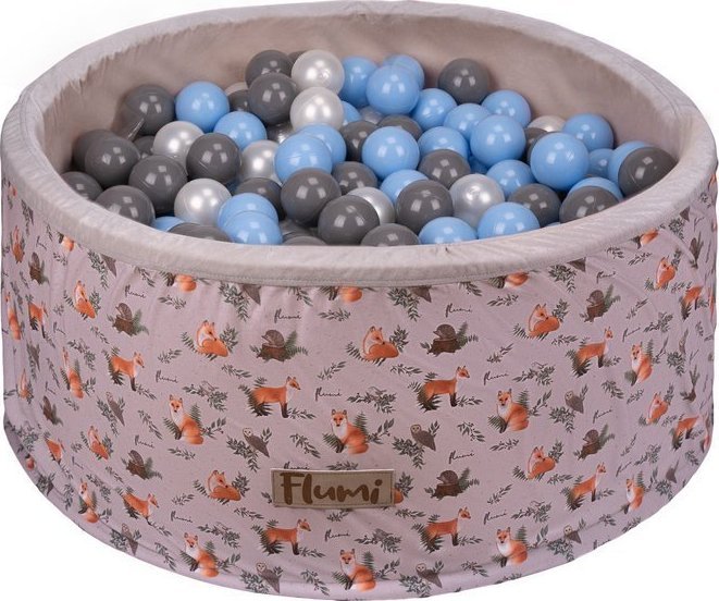 Blomster Suchy basen LISKI + PIŁKI BABYBLUE-SZARE-PERŁOWE