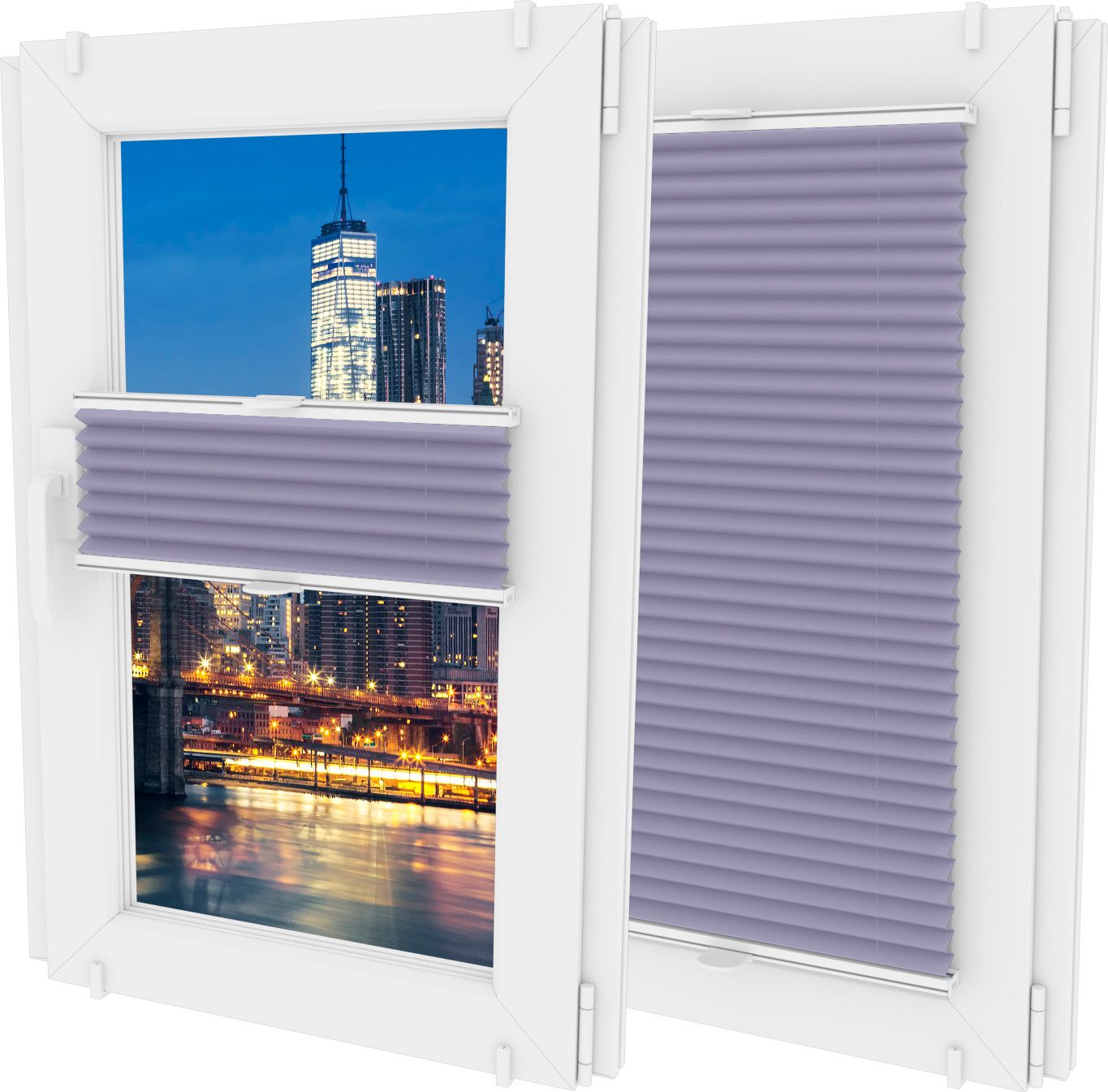 Oslonaokna 'Roleta plisowana plisa wysokość do 220cm kolor Jasnofioletowy'