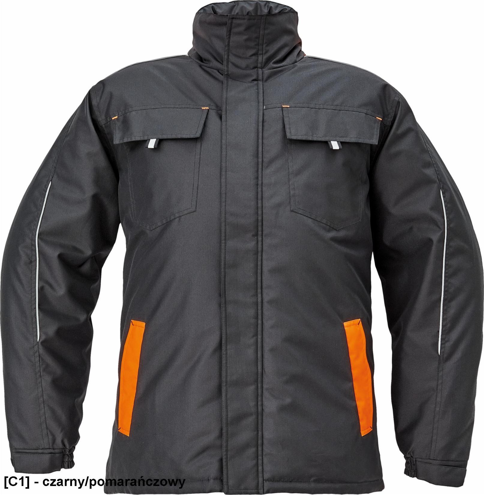 CERVA MAX VIVO PARKA - kurtka - czarny/pomarańczowy S