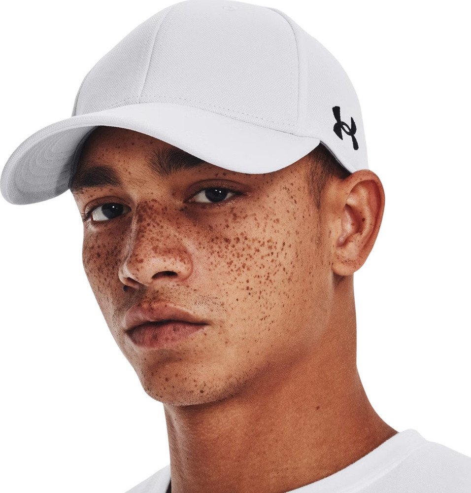 Czapka z daszkiem męska Under Armour Team Blitzing biała 1376702 100 S/M