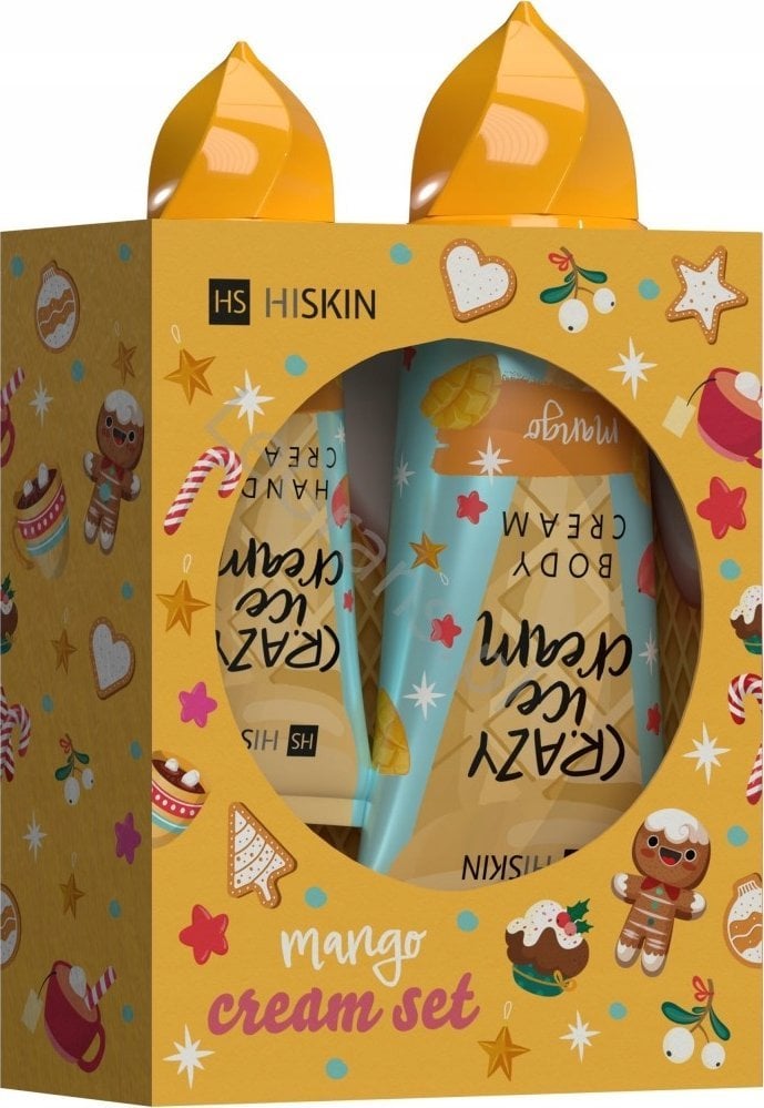 Alkotest HISKIN_SET Crazy Ice Cream krem do rąk Mango 60ml + krem do ciała Mango 200ml