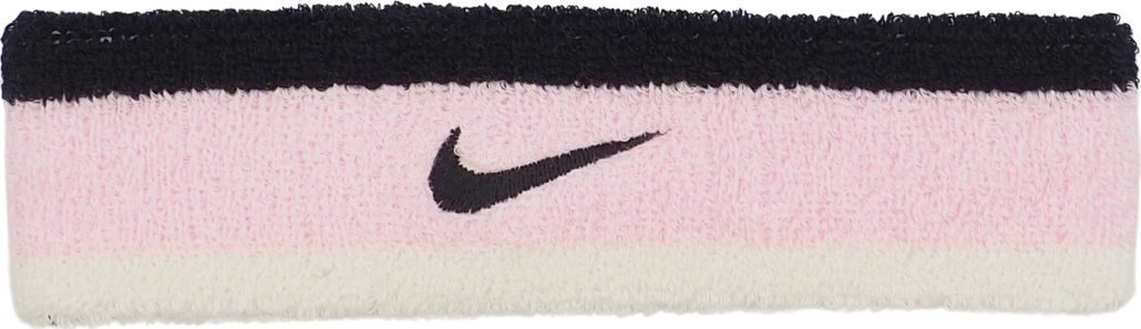 Opaska na głowę Nike Swoosh różowo-czarno-biała N0001544641