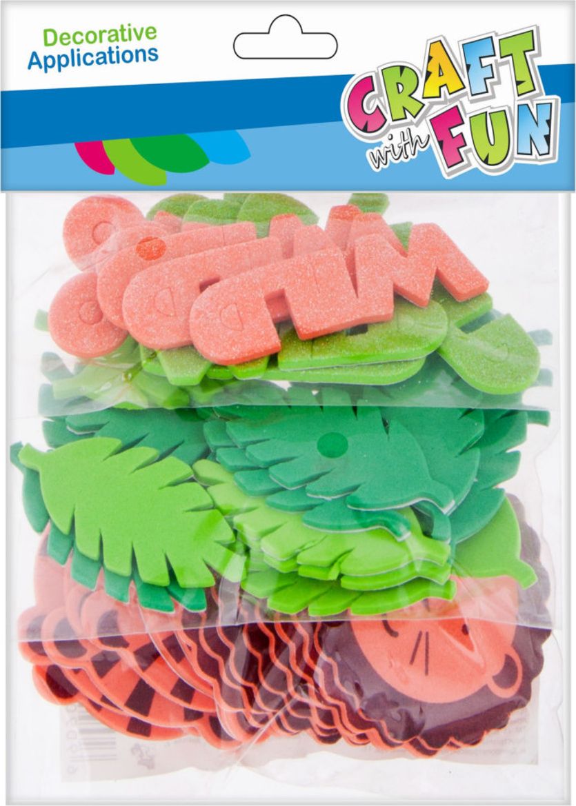 Craft with Fun CF OZDOBA DEK EVA LAS DZUNGLA SPRZYL 48ST 12/288