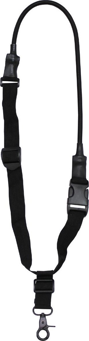 MFH Pas do pistoletu Bungee z karabińczykiem czarny
