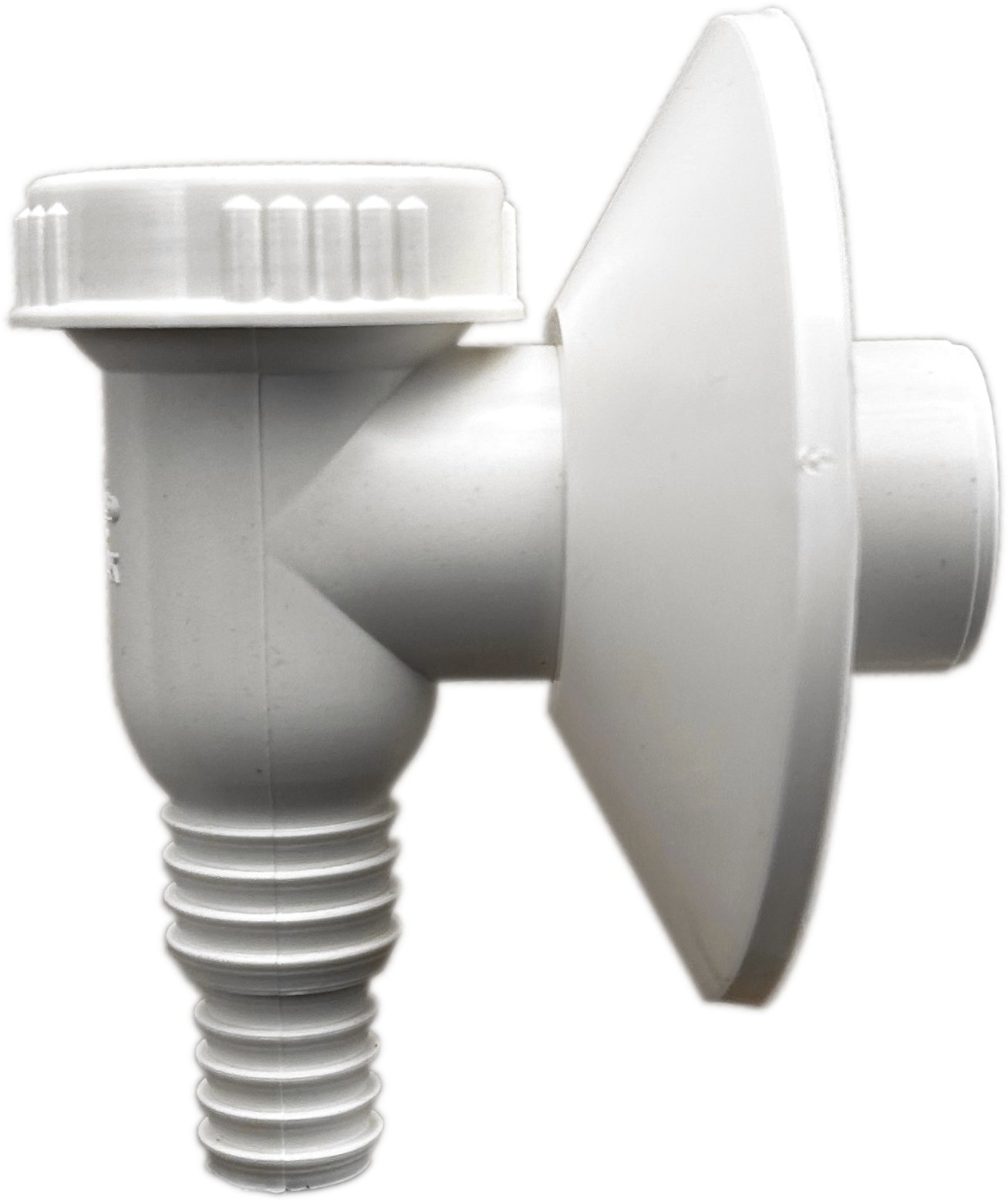 Syfon pralkowy biały natynkowy