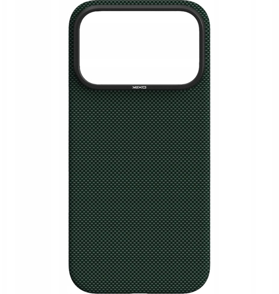 Yaxo Etui na telefon Aramid Fiber Ultra Slim Case MagSafe iPhone 17 Pro Max Tropic Green