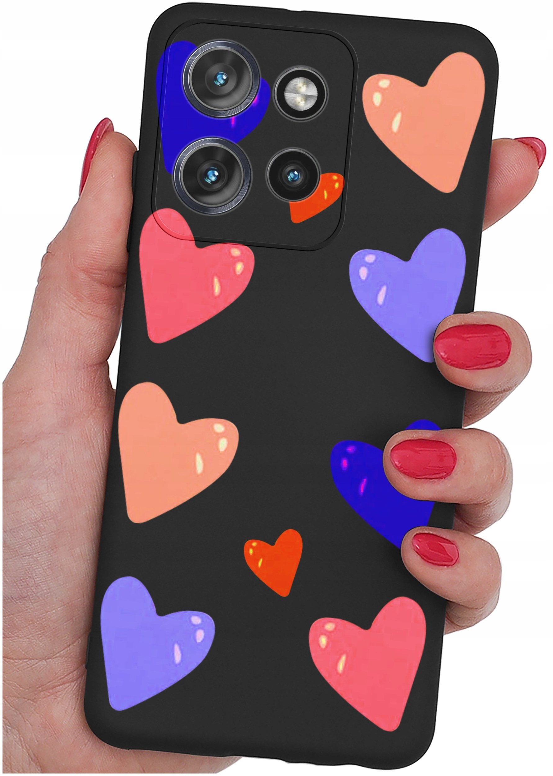 Etui do Motorola Moto EDGE 50 Neo WZORY |SILIKONOWE MATT CASE + SZKŁO 9H