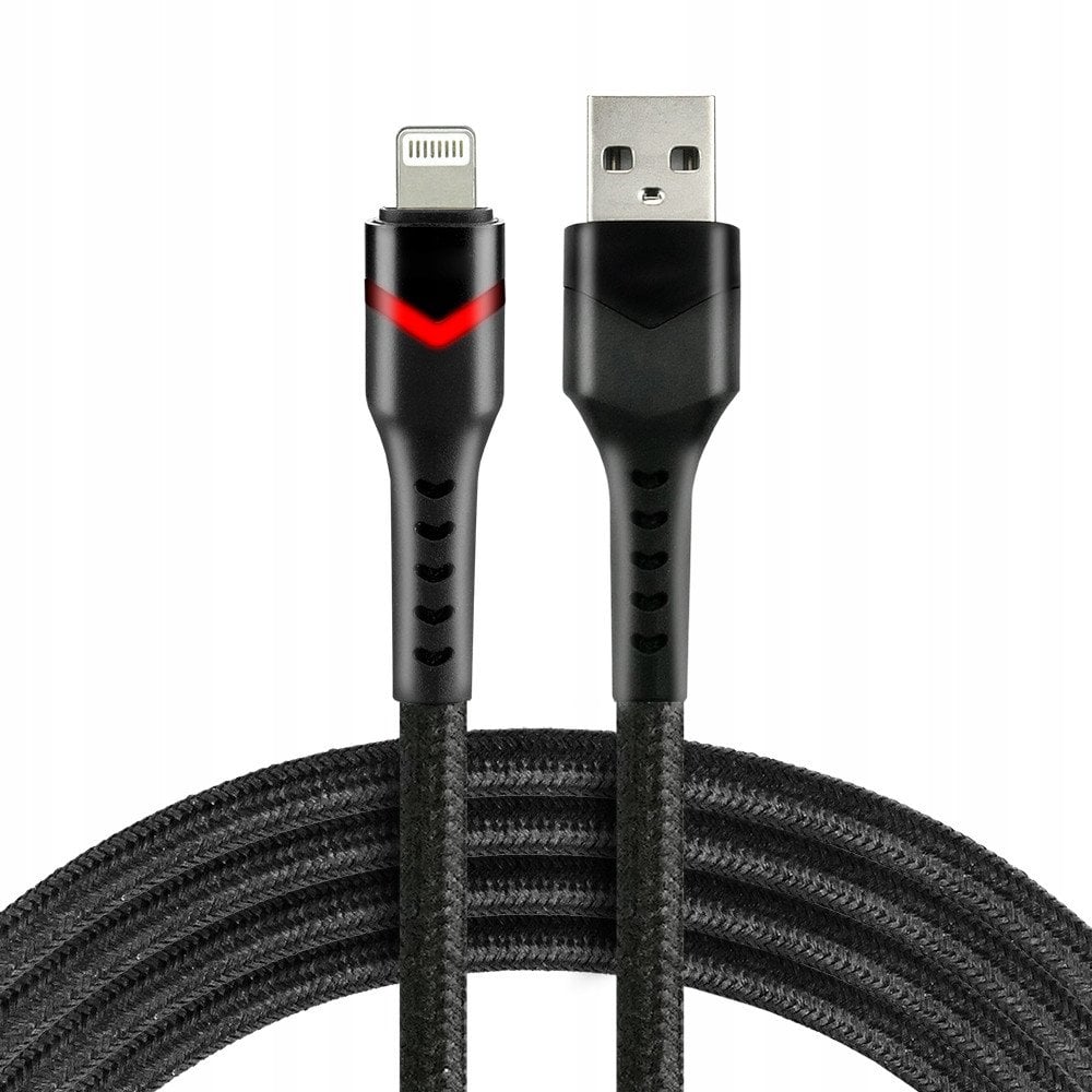 Kabel USB Usams USB-A - Lightning 1 m Czarny (CBB-1IBR)