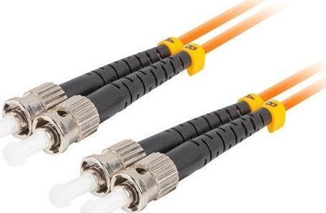 Lanberg PATCHCORD ŚWIATŁOWODOWY MM ST/UPC-ST/UPC DUPLEX 3.0MM OM2 50/125 LSZH 10M POMARAŃCZOWY LANBERG