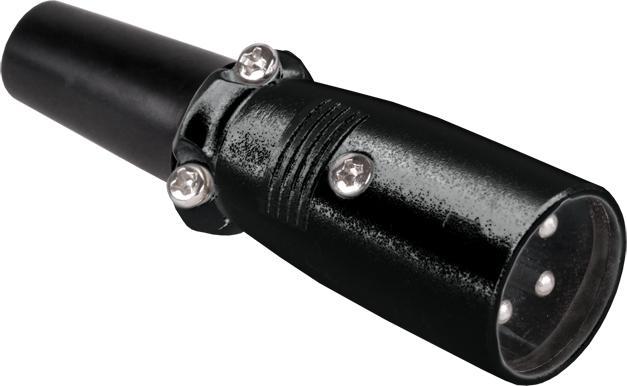 Wtyk mikrofonowy męski czarny