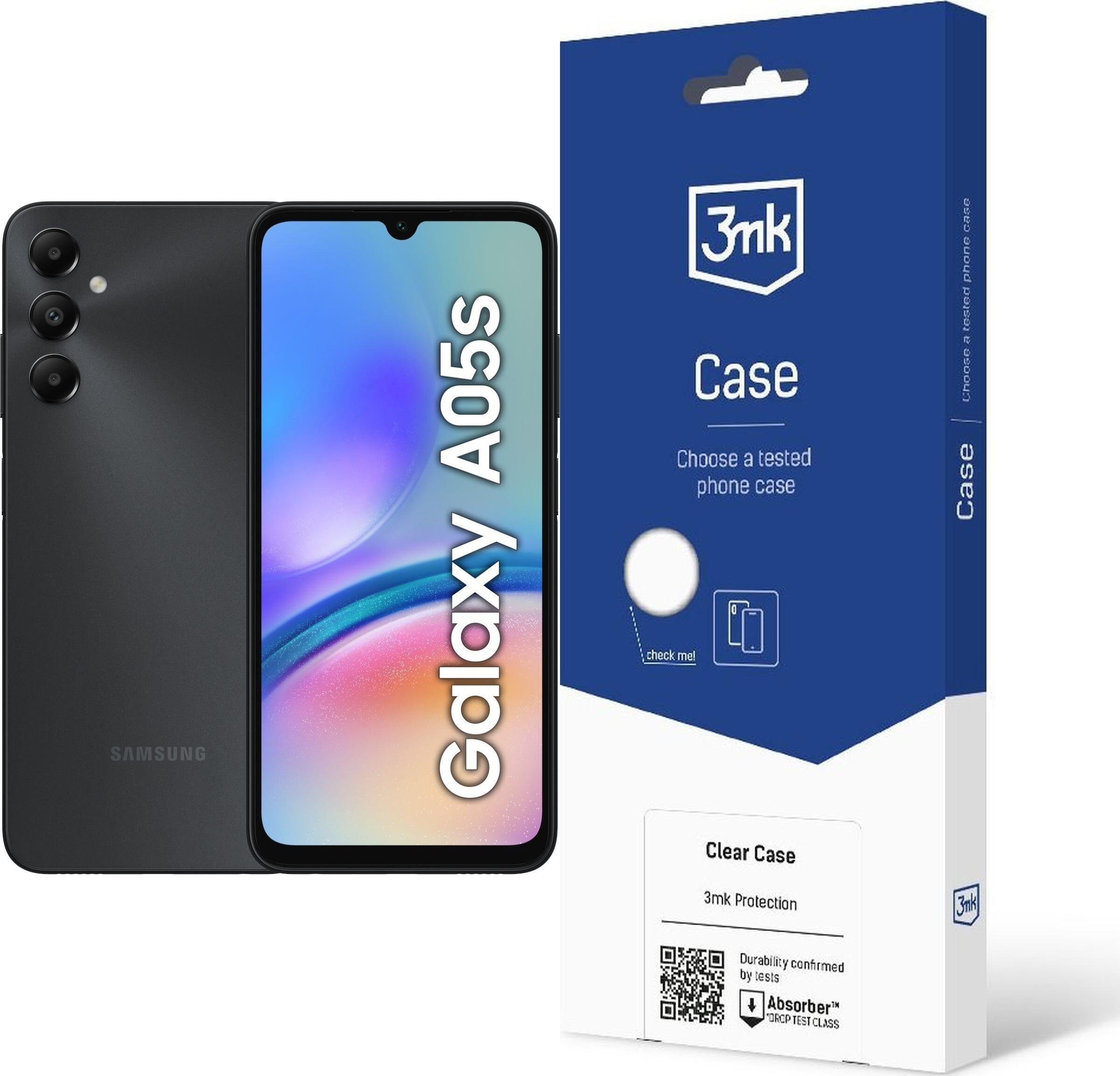 Smartfon Samsung Galaxy A05s 4/64GB Czarny (SM-A057GZKUEUB) + Etui Clear Case