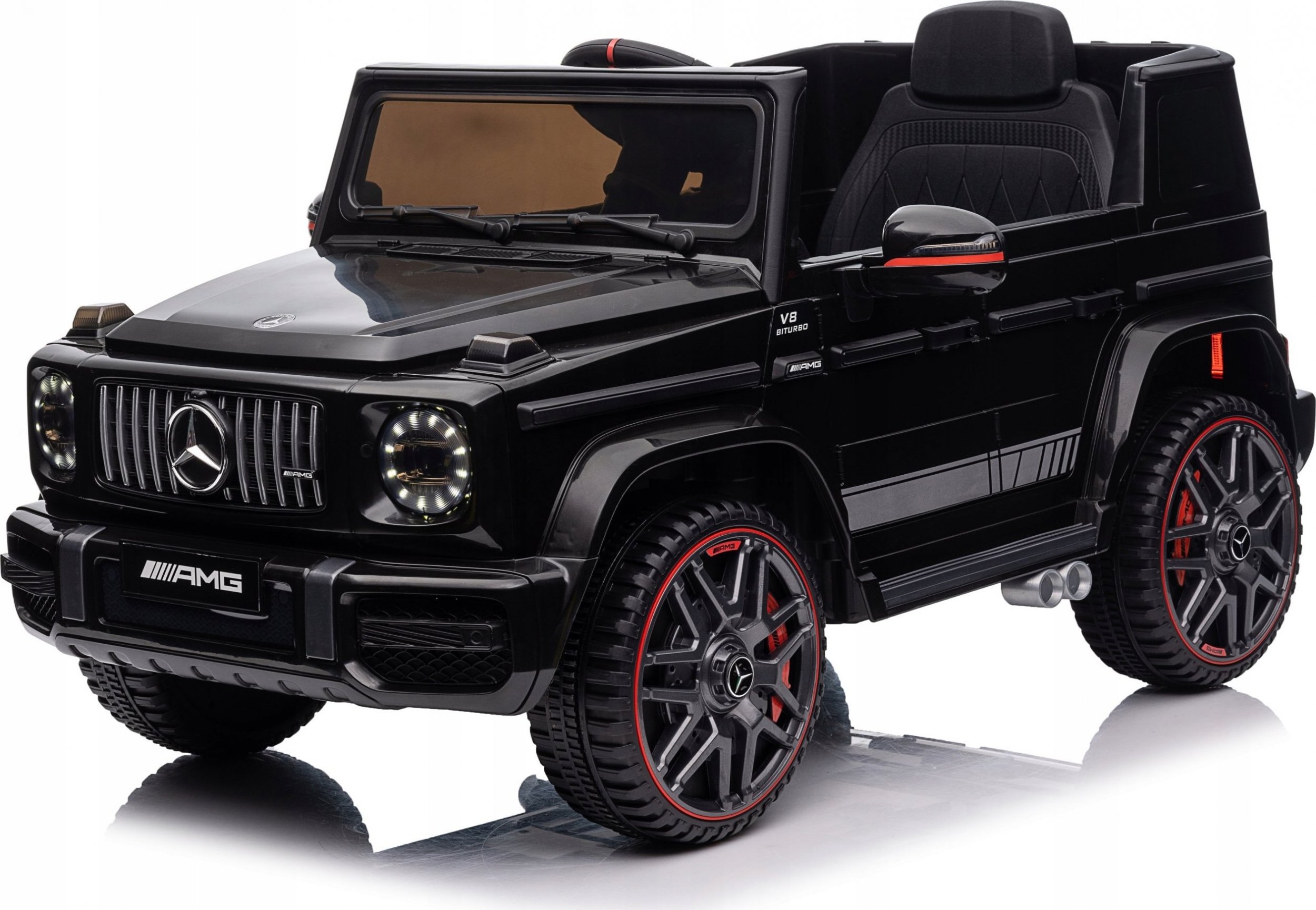 Happy Kiddo Auto na akumulator Mercedes G63 oryginał 2silniki skóra radioEVA dla dzieci