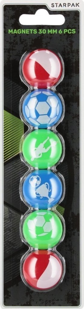 Starpak MAGNES FOOTBALL 30MM OP6SZT STK B/C 24/144