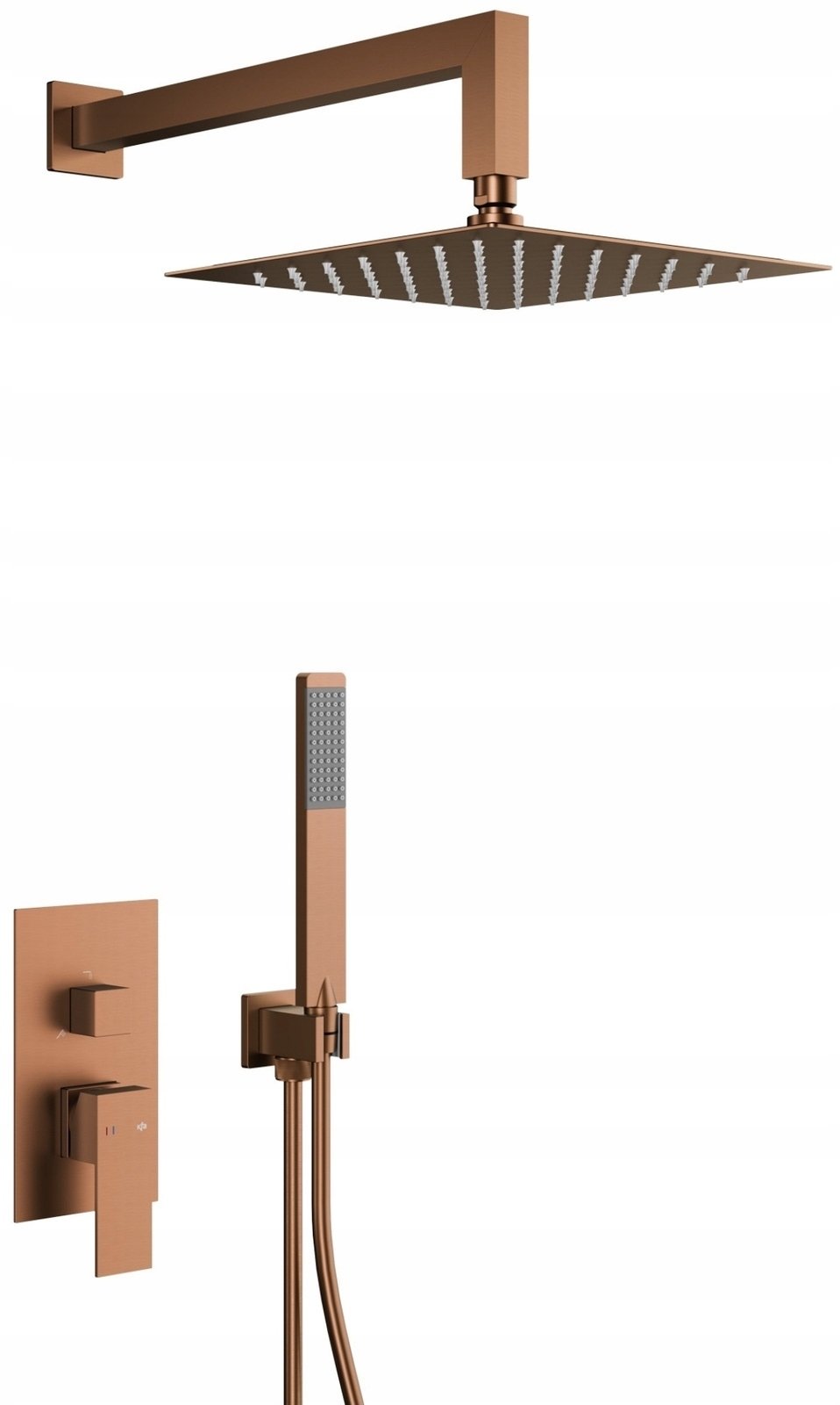 5139-501-34 / KFA / LOGON / ZESTAW NATRYSKOWY PODTYNKOWY Z BATERIĄ 3 FUNKCYJNĄ, PVD BRUSHED ROSE GOLD /