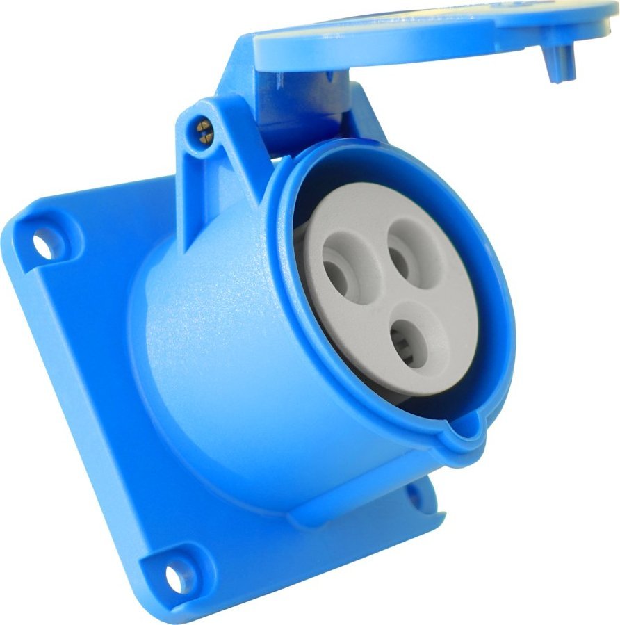 TP Electric Gniazdo tablicowe proste 230V 16A/3P 75x75 mm