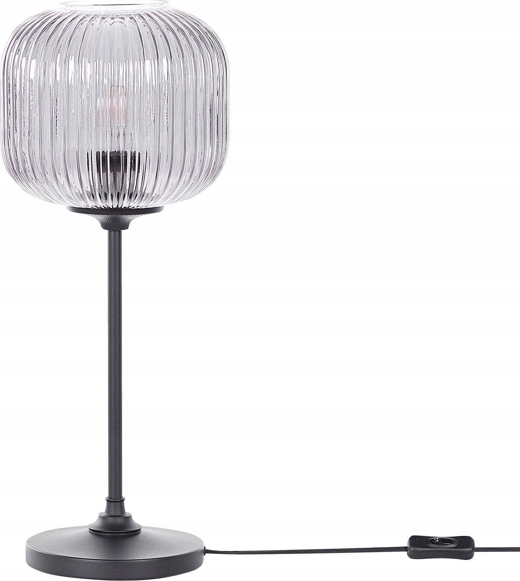 Lampa stołowa Beliani Lampka stołowa metalowa czarna TOSNA!