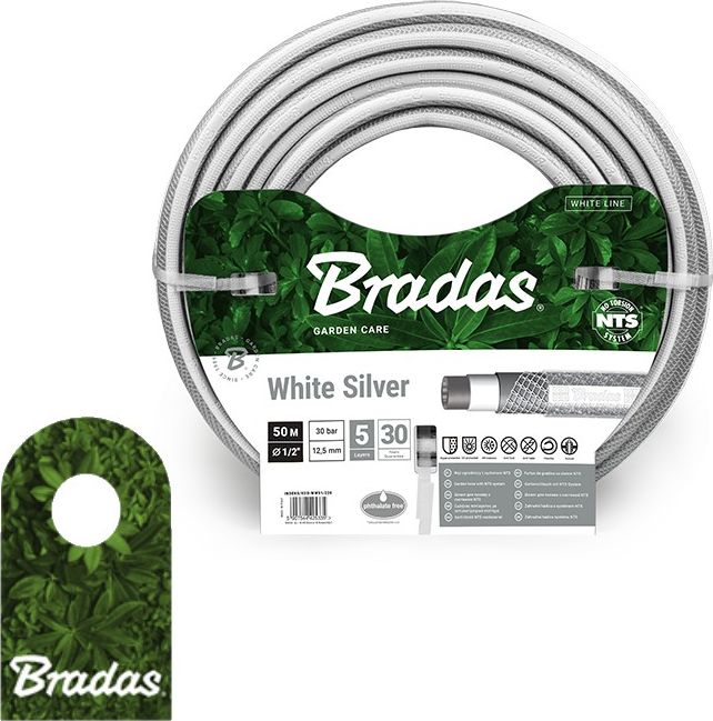 Bradas Wąż ogrodowy 1/2" 50m NTS WHITE SILVER WWS1/250 BRADAS 5359