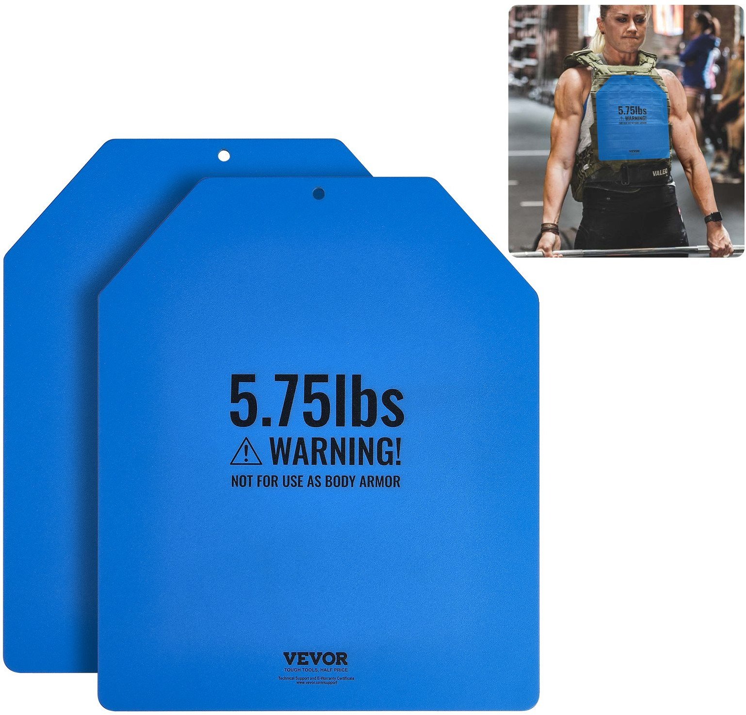 Obciążniki do kamizelki treningowej 2 x 2,6 kg