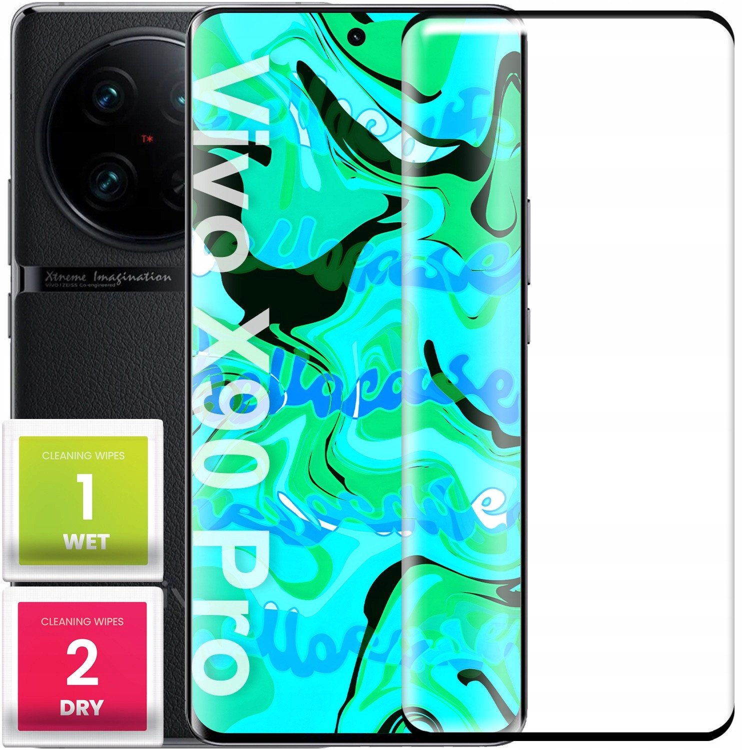 Szkło Hartowane PREMIUM Do Vivo X90 Pro (Curved, 5D, Szybka 9H, Ochronne)