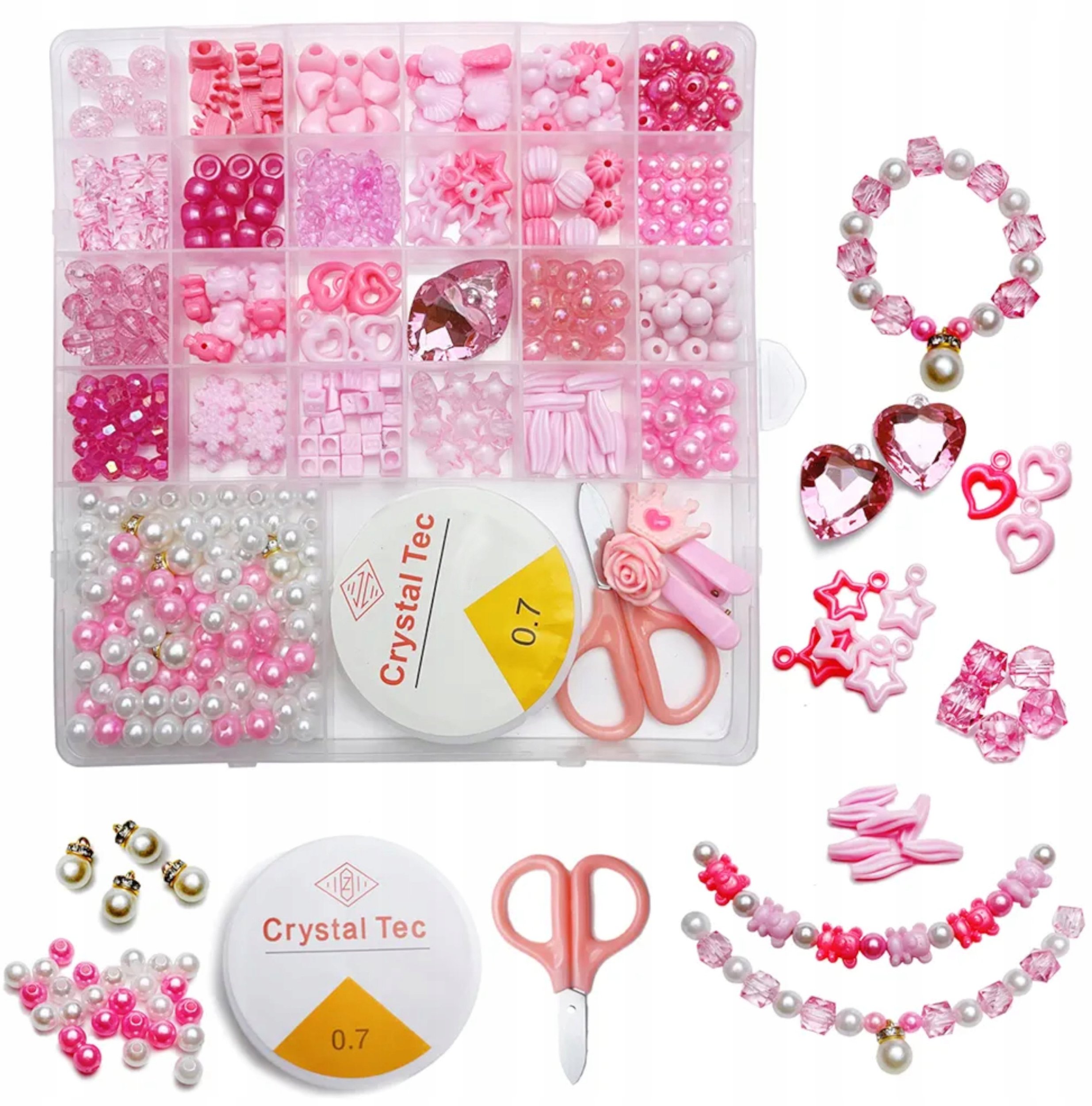 Kreatywny zestaw koralików do tworzenia biżuterii żyłki N088-8