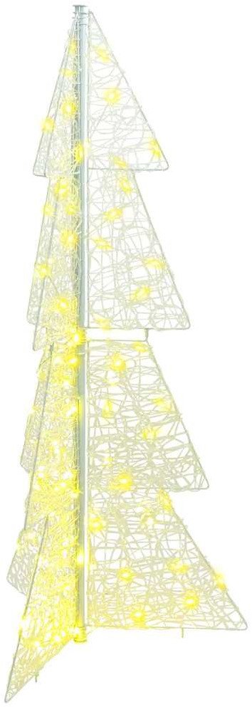 vidaXL Choinka z 100 diodami LED Ciepła biel 120 cm Akryl