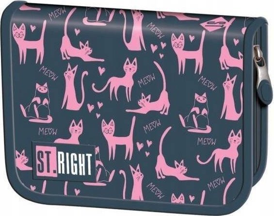 Piórnik MAJEWSKI dwuklapkowy bez wyposażenia STRIGHT PC-03 Lazy Cats