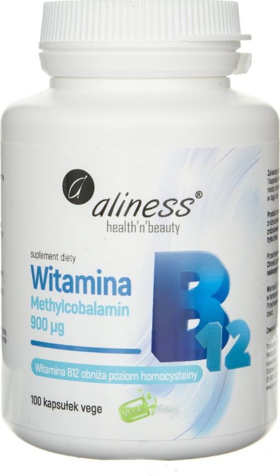 Aliness Aliness Witamina B12 Methylcobalamin 900 g - 100 kapsułek