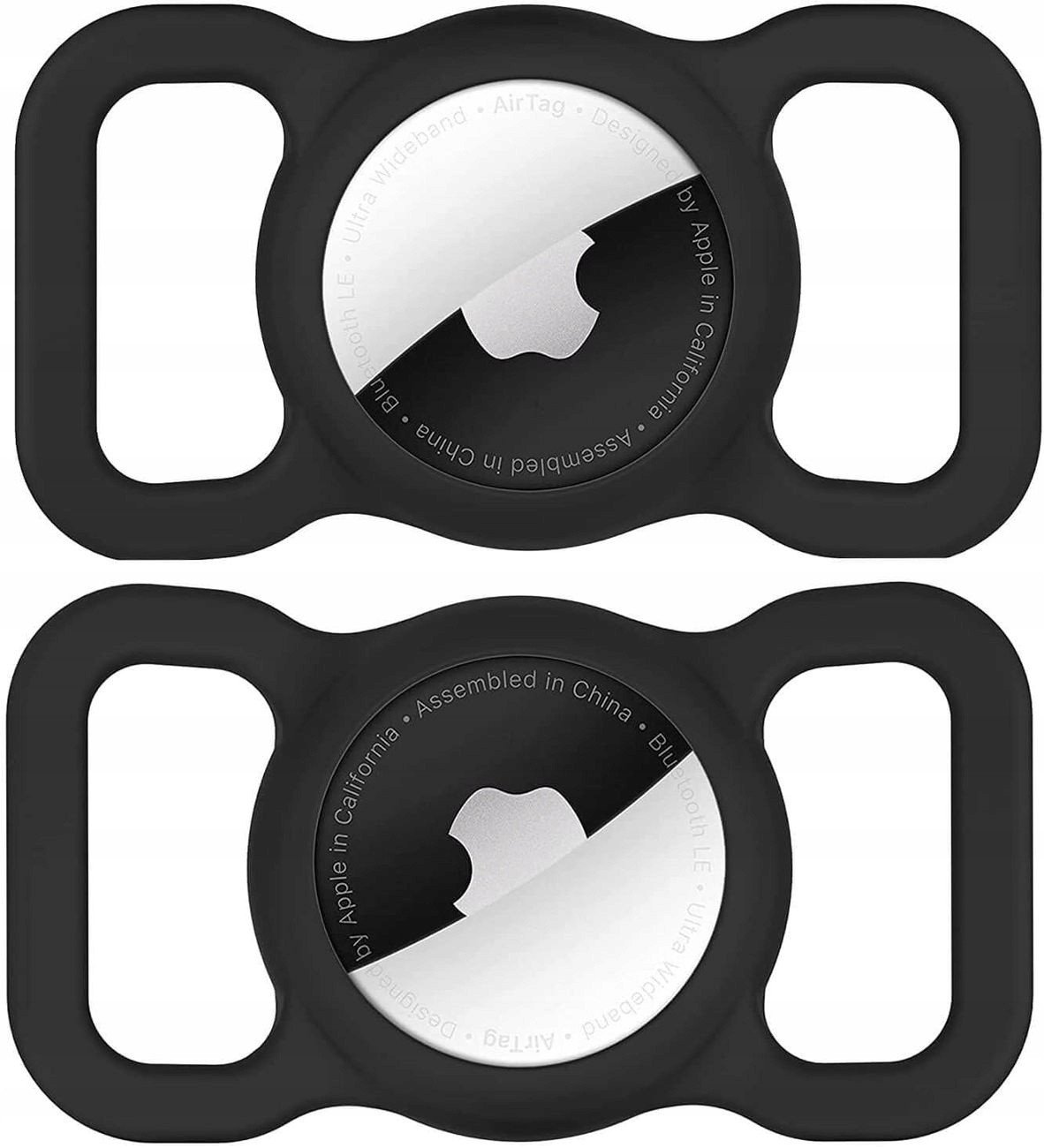 Etui na Apple AirTag silikonowe na obrożę psa lub kota - czarne