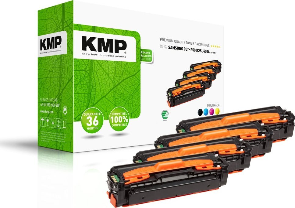 Toner KMP Printtechnik AG KMP Toner Samsung CLT-P504C/ELS-SU400A MultiPack C/Y/M/B kompatibel