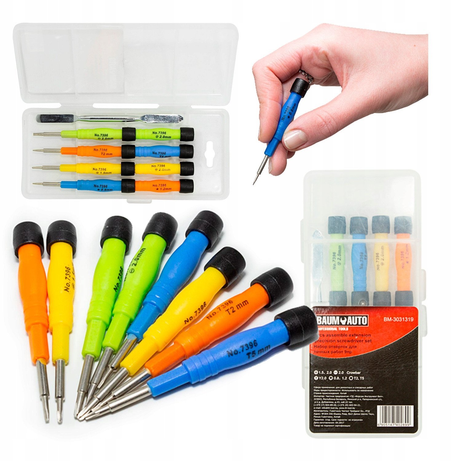 WKRĘTAKI PRECYZYJNE ZESTAW 9 EL.