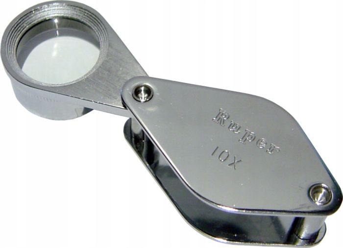 Carton Wysokiej klasy lupa składana x10 szklana, metalowa