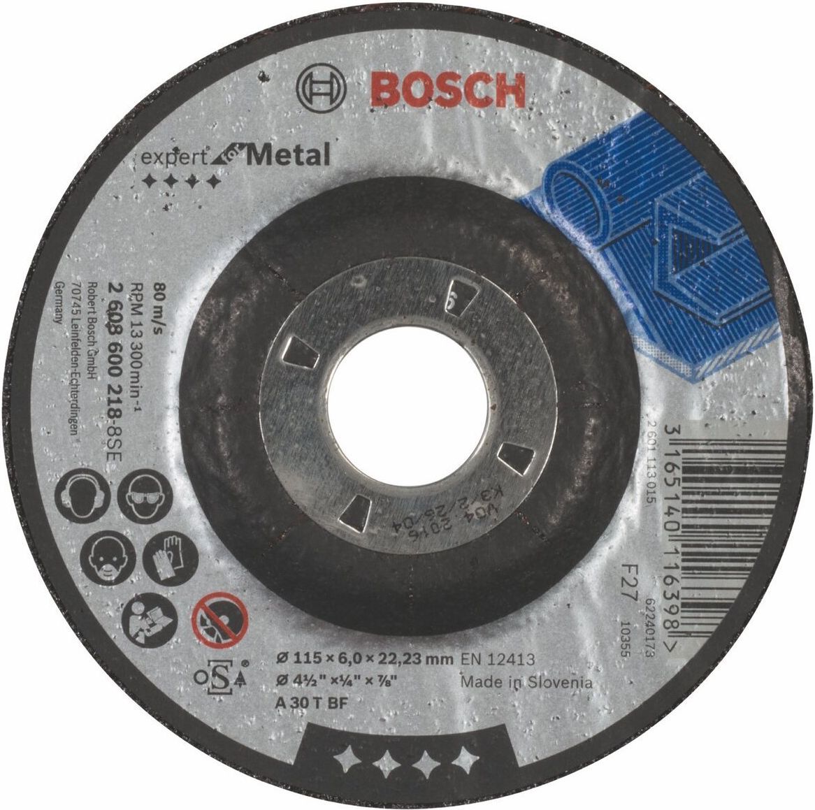 Bosch Tarcza ścierna 115x6mm Expert for Metal (2.608.600.218)