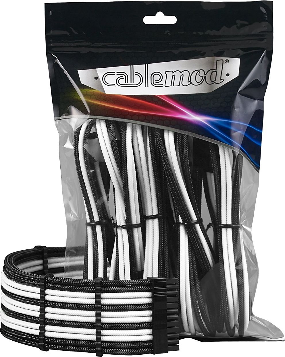 CableMod Zestaw kabli, Czarno-biały (CM-PCAB-BKIT-NKKW-3P)