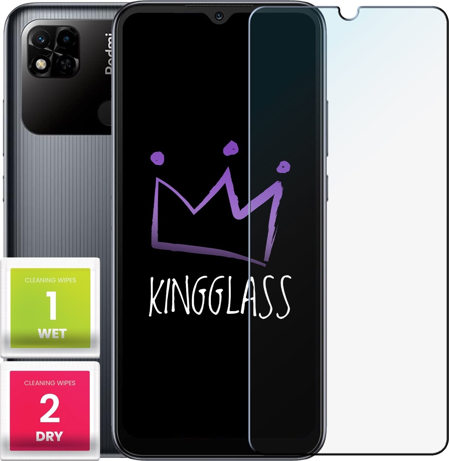 Hello Case Szkło Hartowane do Xiaomi Redmi 10a (szybka 9H, płaskie 2.5D, ochronne)