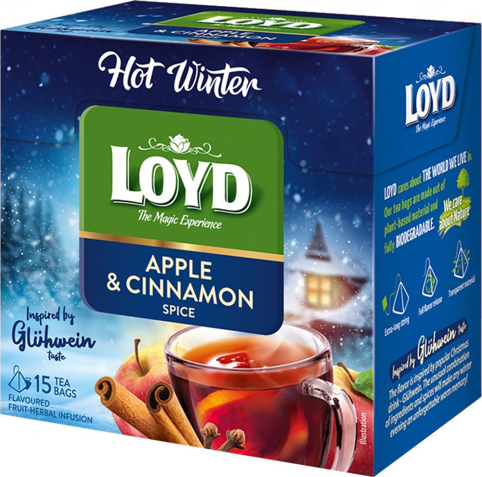 Loyd Herbata Loyd Hot Winter jabłko cynamon piramidki 15 torebek