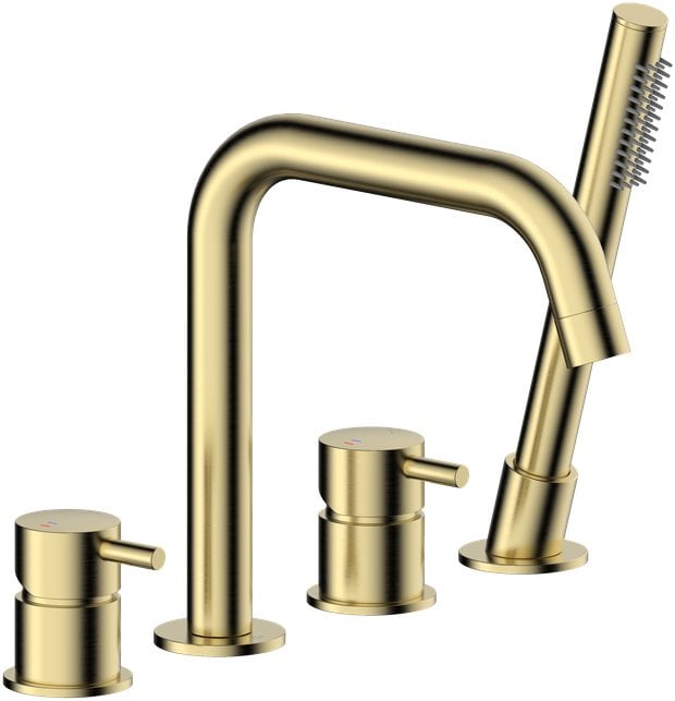 5035-210-31 / KFA / MOZA / BATERIA WANNOWA 4-OTWOROWA STOJĄCA , BRUSHED GOLD